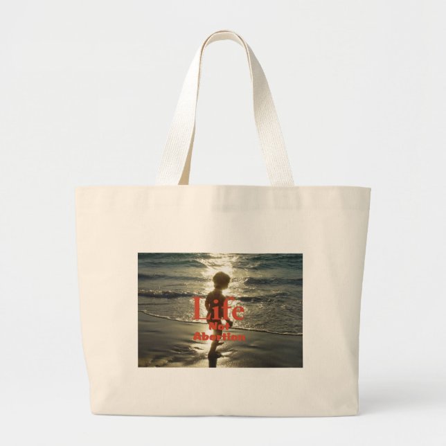 choose life large tote bag (Front)