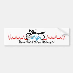 Choose Life Please Watch for Motorcycles Bumper Sticker