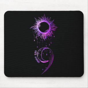 Choose Life Semicolon Suicide Prevention Awareness Mouse Mat