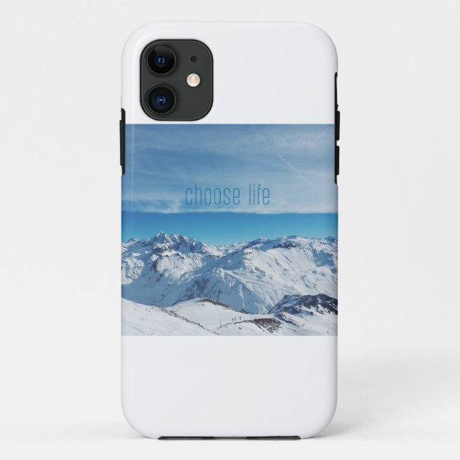 Choose Life Snow & Sea Photography Art iPhone Case (Back)