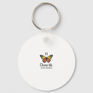 Choose life suicide Awareness Colorful Dragonfly T Key Ring
