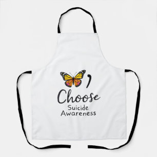 Choose life suicide Awareness Colourful Dragonfly  Apron