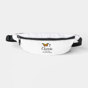 Choose life suicide Awareness Colourful Dragonfly Bum Bags