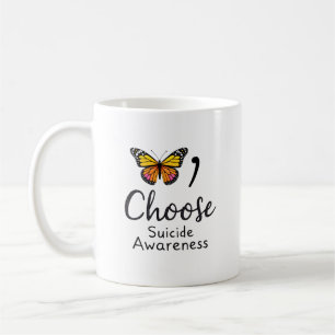Choose life suicide Awareness Colourful Dragonfly Coffee Mug