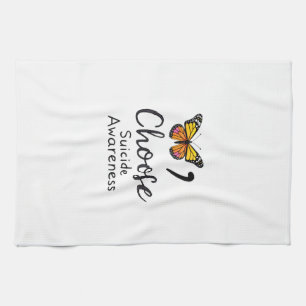 Choose life suicide Awareness Colourful Dragonfly Tea Towel