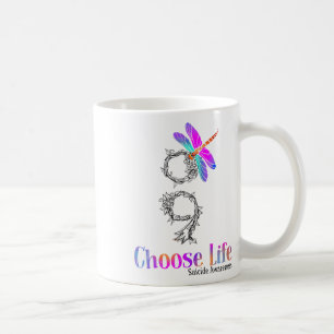 Choose Life Suicide Awareness Dragonfly Coffee Mug