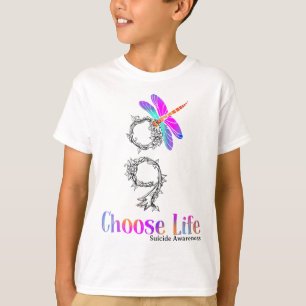 Choose Life Suicide Awareness Dragonfly T-Shirt