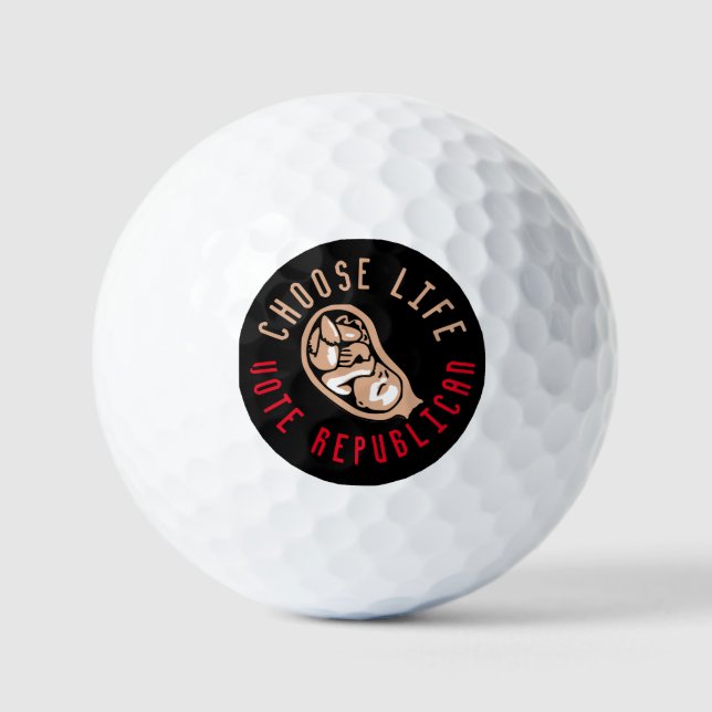 Choose Life Vote Republican Golf Balls (Front)