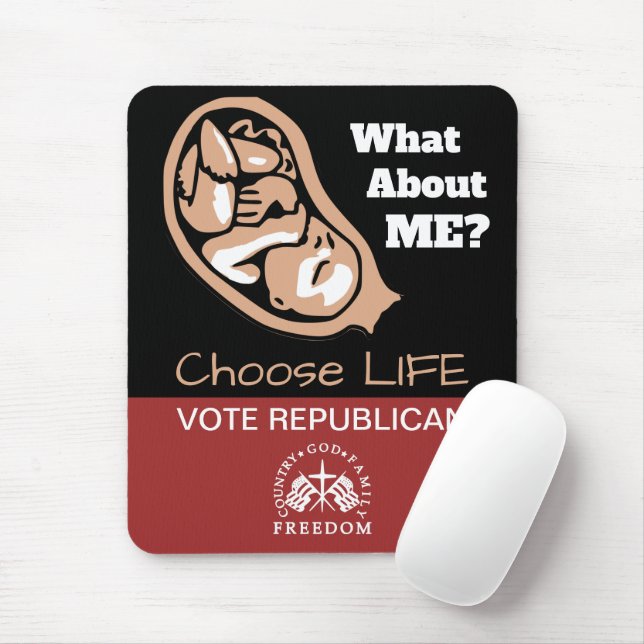 Choose Life Vote Republican Mouse Mat (With Mouse)