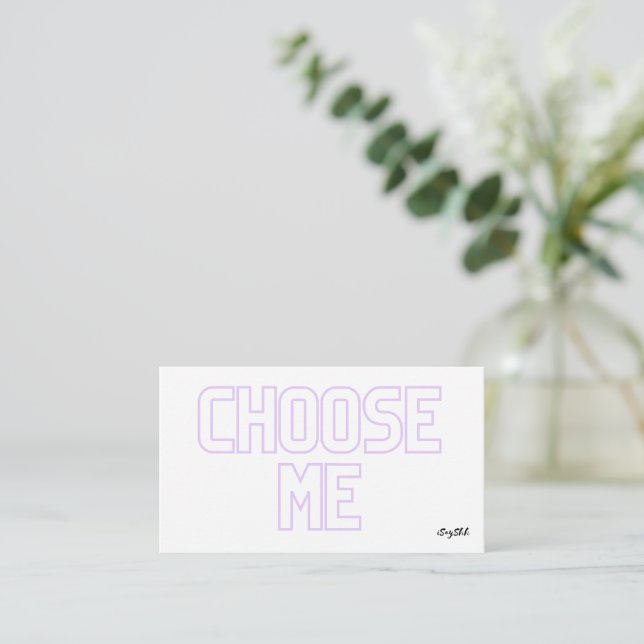 choose me card (Standing Front)