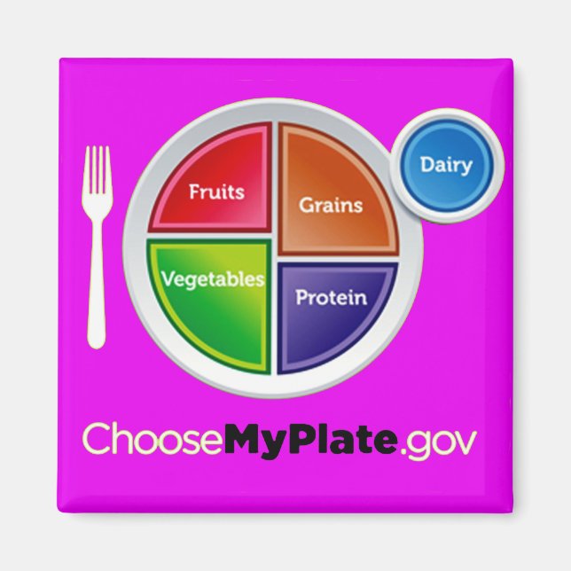 Choose My Plate (Pink) Magnet (Front)