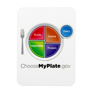 Choose My Plate (White) Magnet