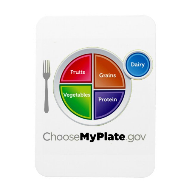 Choose My Plate (White) Magnet (Vertical)