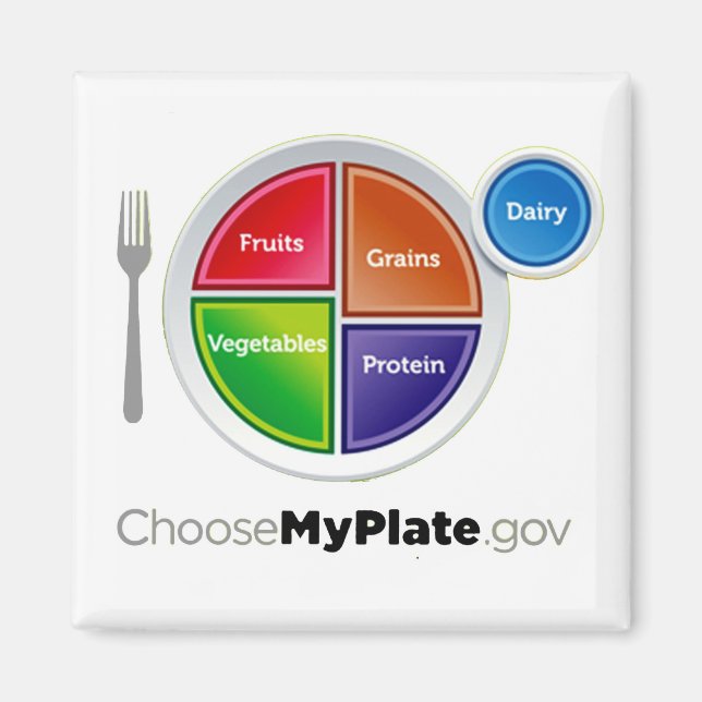 Choose My Plate (White) Magnet (Front)