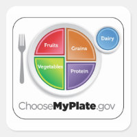 Choose MyPlate Sticker - White