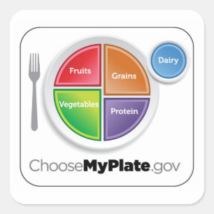 Choose MyPlate Sticker - White