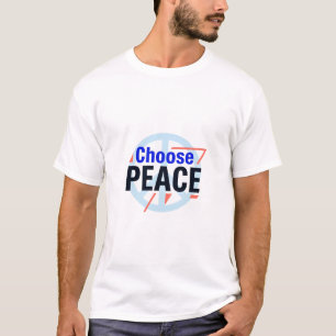 Choose Peace Bold Typography with Minimal Peace Sy T-Shirt