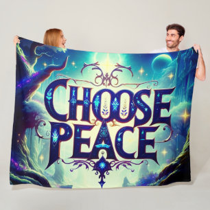 Choose Peace Fleece Blanket