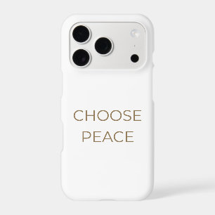 Choose Peace iPhone 17 Case Minimal Aesthetic So