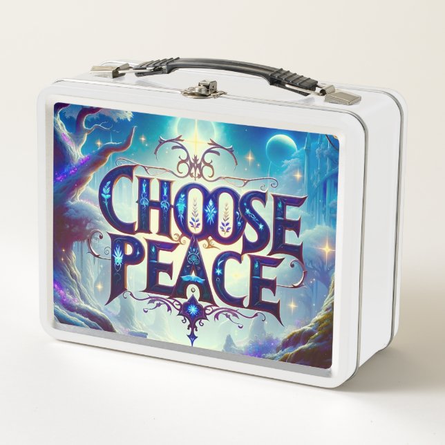 Choose Peace Metal Lunch Box (Front)