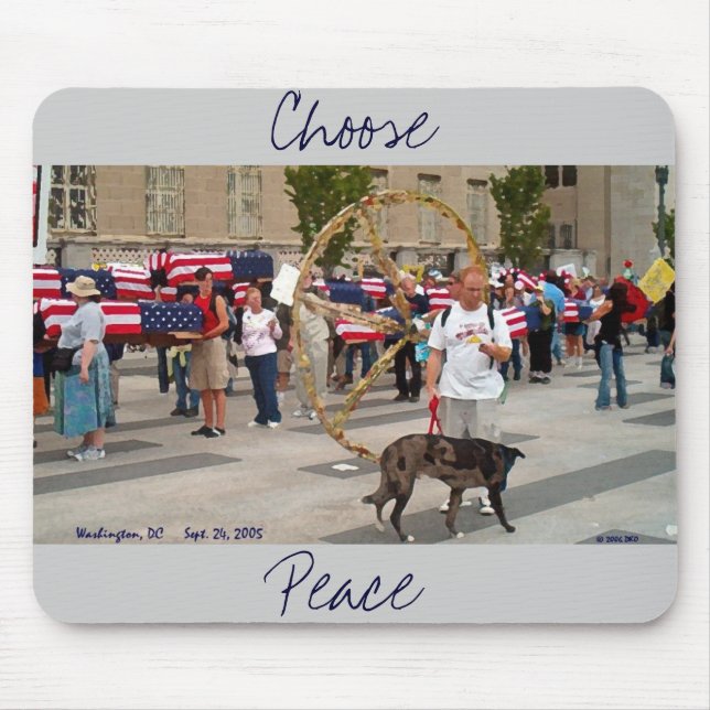 "Choose Peace" Mouse Mat (Front)