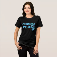 Choose Peace Sign Modern Typography World Unity