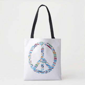 Choose peace tote bag