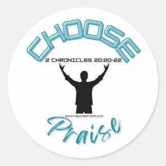 Choose Praise Classic Round Sticker