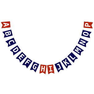 Choose Red White Blue Patriotic 2 Layer Template Bunting