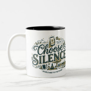 Choose Silence Two-Tone Coffee Mug