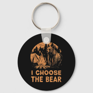 Choose The Bear Funny I Choose The Bear Feminist F Key Ring