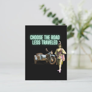 Choose the Road Less Travelled Fun Altered Art  Postcard