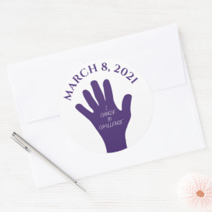 Choose to Challenge March 8 Women's Day 2021 Classic Round Sticker