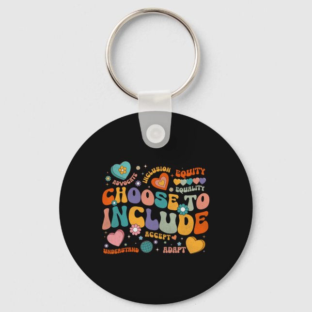Choose To Include Autism Awareness  Key Ring (Front)