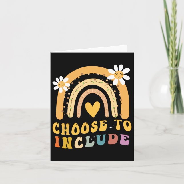 Choose To Include Autism Teacher Special Education Card (Front)