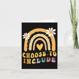 Choose To Include Autism Teacher Special Education Card