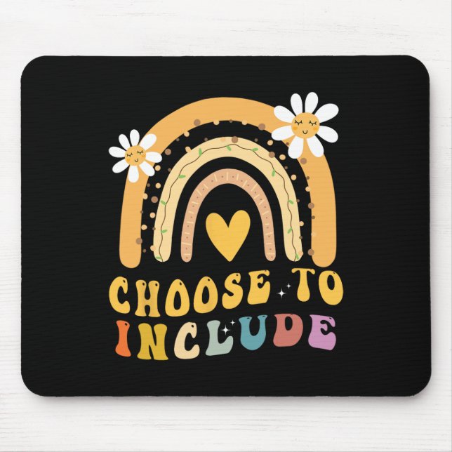 Choose To Include Autism Teacher Special Education Mouse Mat (Front)