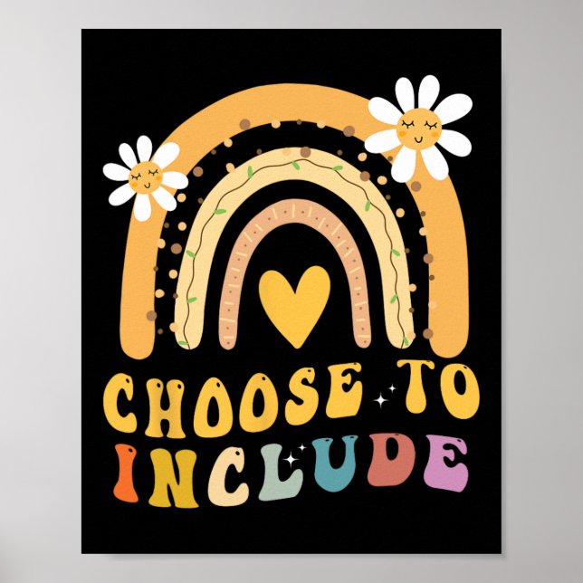 Choose To Include Autism Teacher Special Education Poster (Front)