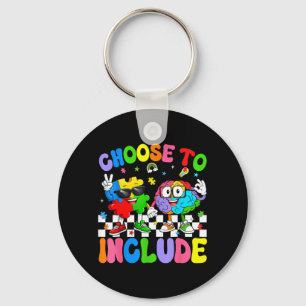 Choose to Include Funny Puzzle Brain Autism Key Ring