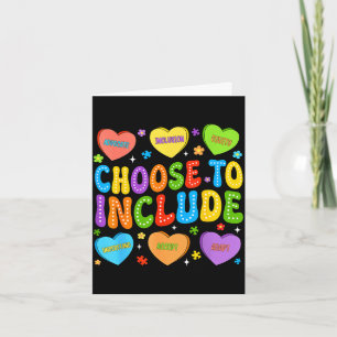 Choose to include special education autism card