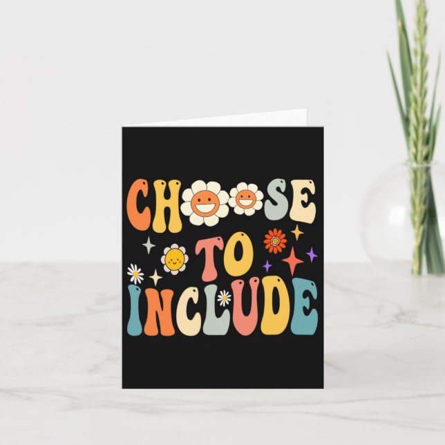 Choose To Include Special Education Teacher Autism Card (Front)