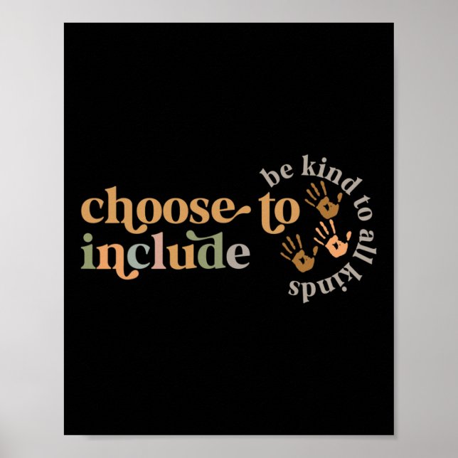 Choose To Include Special Education Teacher Autism Poster (Front)