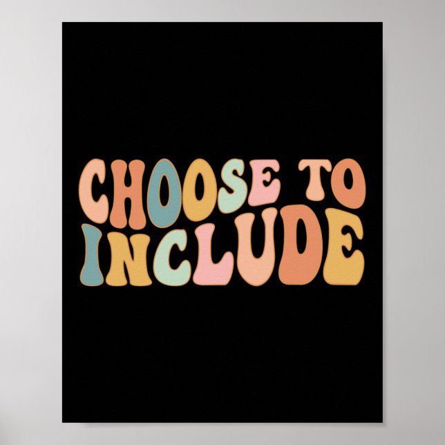 Choose To Include Special Education Teacher Autism Poster (Front)