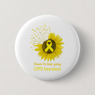 Choose To Keep Going COPD Awareness 6 Cm Round Badge