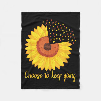Choose To Keep Going - Semicolon Mental Health Fleece Blanket