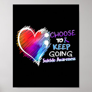 Choose To Keep Going Suicide Awareness You Problem Poster