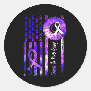 Choose To Keep Going Suicide Prevention Awareness  Classic Round Sticker