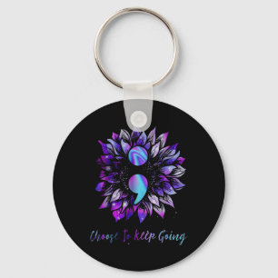 Choose To Keep Going Suicide Prevention Awareness Key Ring