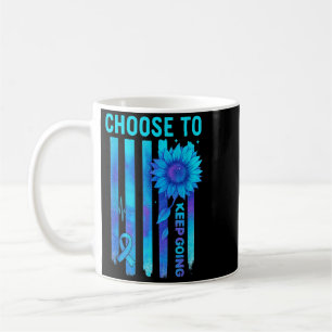 Choose To Keep Going Us Flag Awareness Quote Coffee Mug