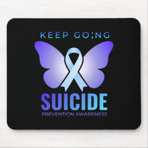 Choose To Keep On Going Butterfly Women Prevention Mouse Mat